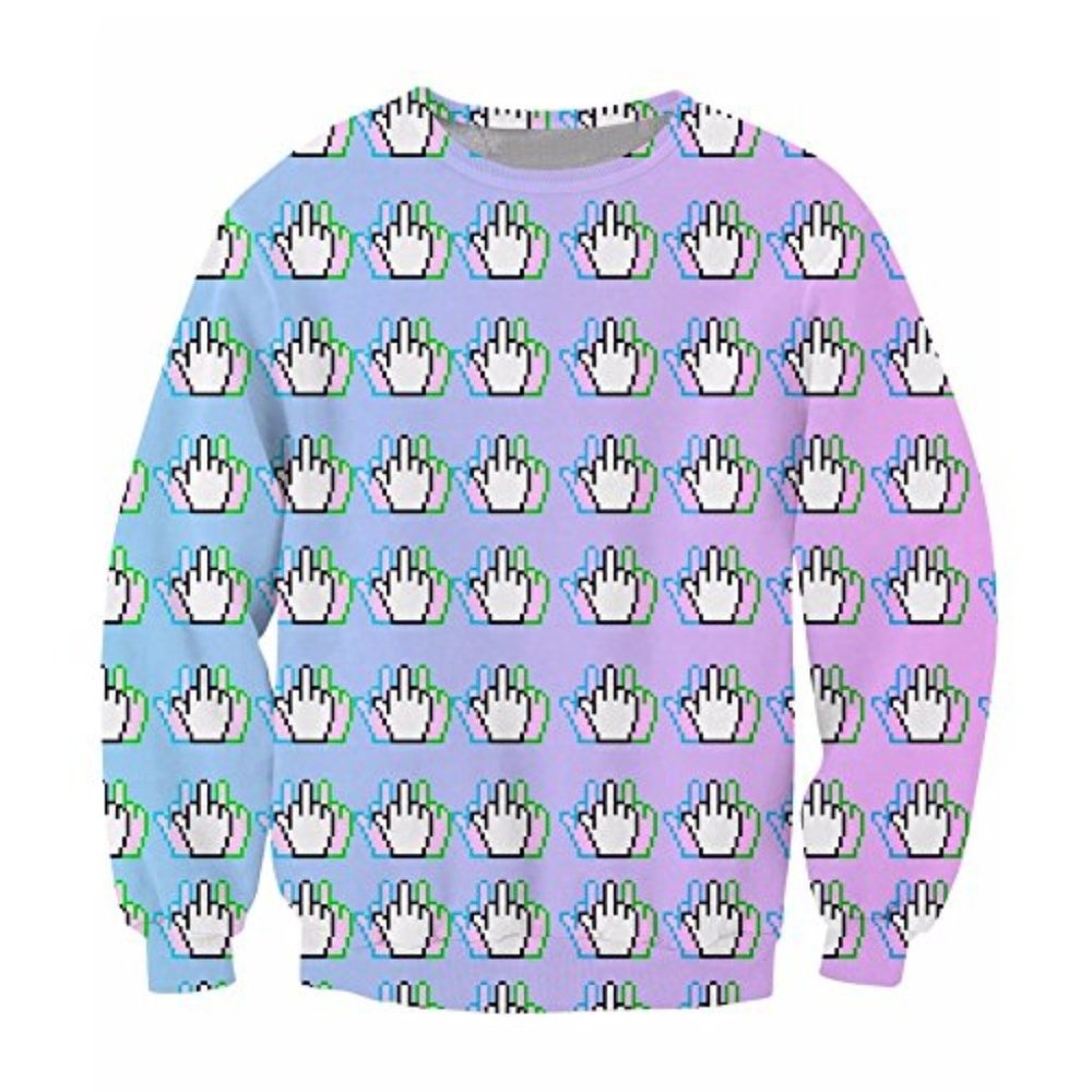 MIDDLE FINGER GRADIENT HOODIE